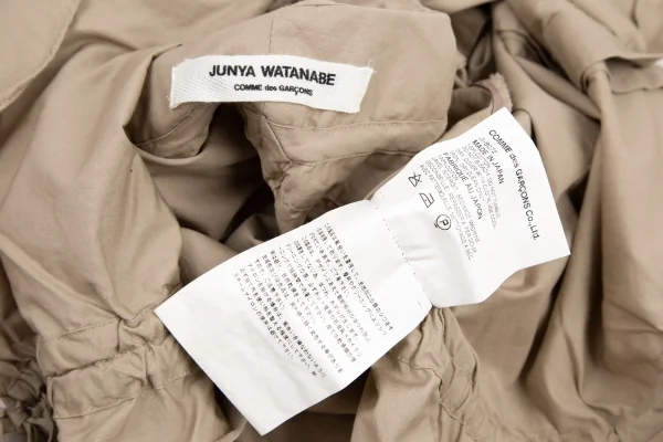 ジュンヤワタナベ コムデギャルソンJUNYA WATANABE COMME des GARCONS コードシャーリングノースリーブラウンドカラーシャツ ベージュS位 K-108055_016