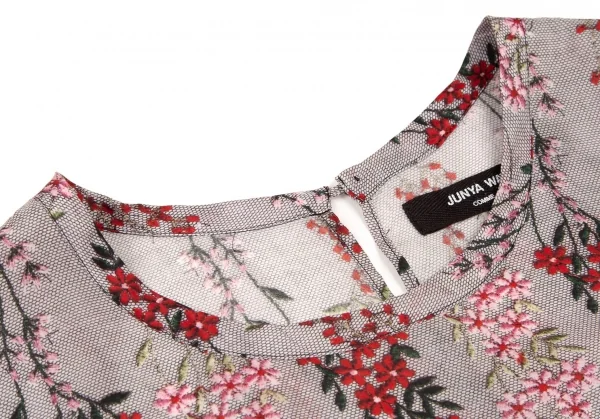 ジュンヤワタナベ コムデギャルソンJUNYA WATANABE COMME des GARCONS フラワーエンブロイダリーチュール転写プリントノースリーブワンピース マルチS K-108056_004