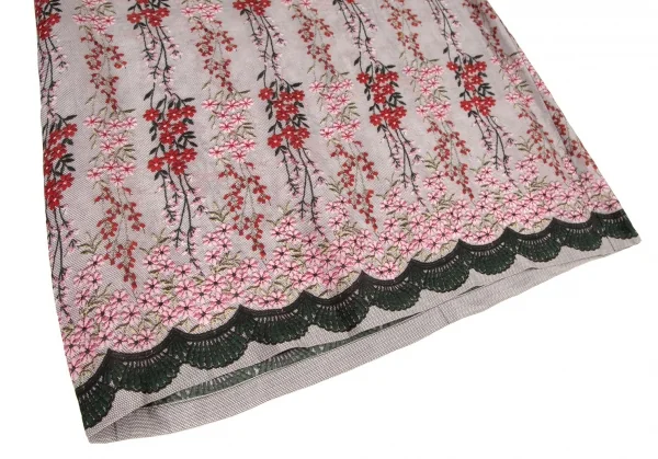 ジュンヤワタナベ コムデギャルソンJUNYA WATANABE COMME des GARCONS フラワーエンブロイダリーチュール転写プリントノースリーブワンピース マルチS K-108056_006