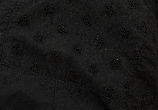 リミフゥLIMI feu エンブロイダリーレースパッチワーク切替スカート 黒S K-108060_010