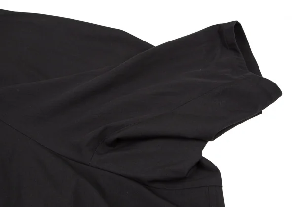 ヨウジヤマモト ファムYohji Yamamoto FEMME ウールコットンギャバギャザー切替ボリュームダブルコート 黒2 K-108061_007