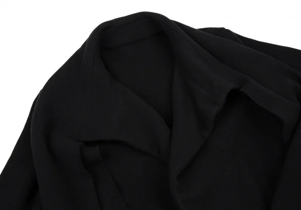 ヨウジヤマモト ファムYohji Yamamoto FEMME ストールカラーデザインロングコート 黒1 K-108064_004