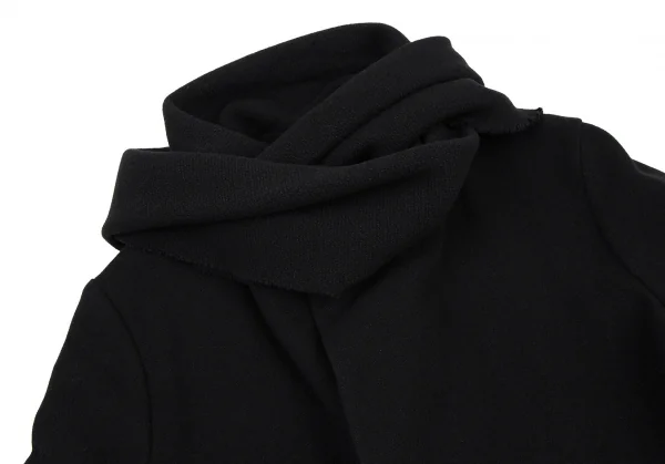 ヨウジヤマモト ファムYohji Yamamoto FEMME ストールカラーデザインロングコート 黒1 K-108064_006
