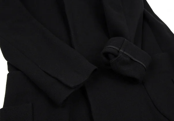ヨウジヤマモト ファムYohji Yamamoto FEMME ストールカラーデザインロングコート 黒1 K-108064_008