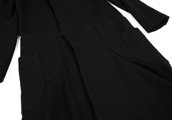 ヨウジヤマモト ファムYohji Yamamoto FEMME ストールカラーデザインロングコート 黒1 K-108064_009