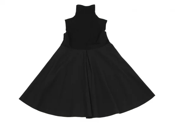 Yohji Yamamoto FEMME High Neck Knit Switching Gabardine Tunic K-108072_010