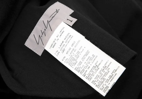 Yohji Yamamoto FEMME High Neck Knit Switching Gabardine Tunic K-108072_012