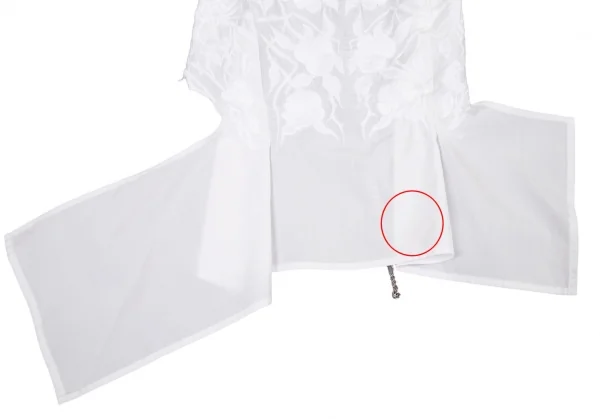 ヨウジヤマモト ファムYohji Yamamoto FEMME ボタニカル刺繍チェーンストラップベスト 白1 K-108073_007