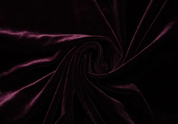 ヨウジヤマモト ファムYohji Yamamoto FEMME裾ホックデザインストレッチベロアカットソー ボルドーM K-108076_012