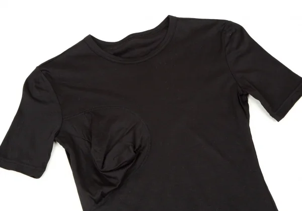 ヨウジヤマモト ファムYohji Yamamoto FEMME ダーツ切替デザインTシャツ 黒2 K-108083_002