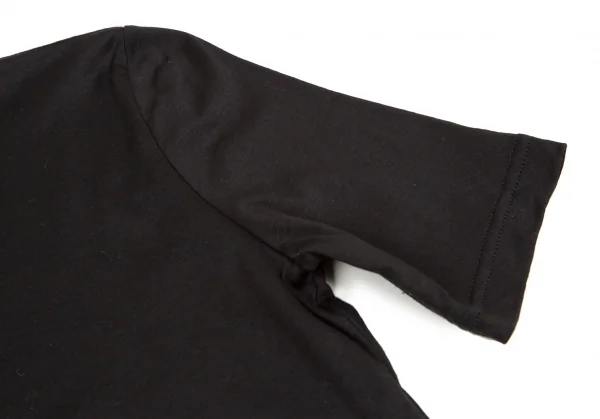 ヨウジヤマモト ファムYohji Yamamoto FEMME ダーツ切替デザインTシャツ 黒2 K-108083_005