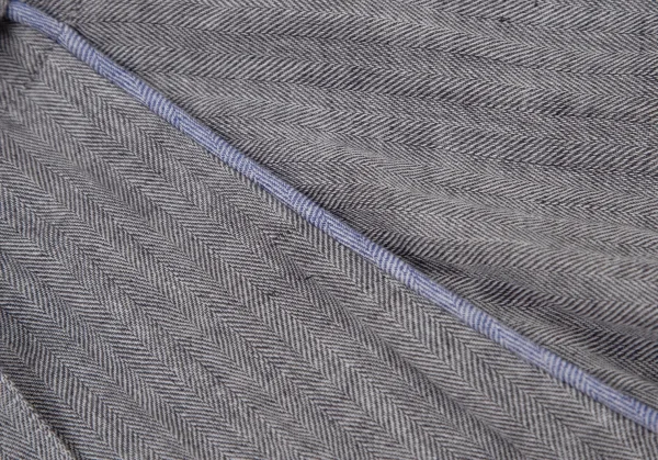 ヨウジヤマモト ファムYohji Yamamoto FEMME コットンリネンヘリングボーンアシンメトリーサルエルパンツ グレー1 K-108088_005