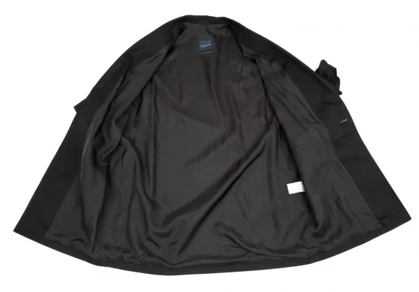 レギュレーション ヨウジヤマモトREGULATION Yohji Yamamoto コットンギャザースリーブオーバーサイズコート 黒2 K-108092_013