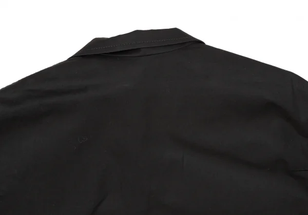 レギュレーション ヨウジヤマモトREGULATION Yohji Yamamoto コットンギャザースリーブオーバーサイズコート 黒2 K-108092_015