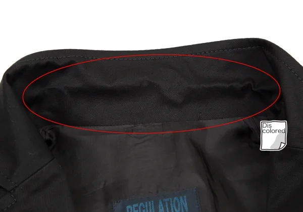 レギュレーション ヨウジヤマモトREGULATION Yohji Yamamoto コットンギャザースリーブオーバーサイズコート 黒2 K-108092_006