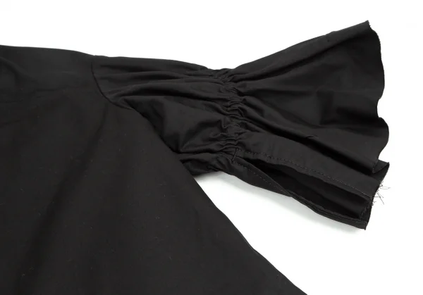 レギュレーション ヨウジヤマモトREGULATION Yohji Yamamoto コットンギャザースリーブオーバーサイズコート 黒2 K-108092_008