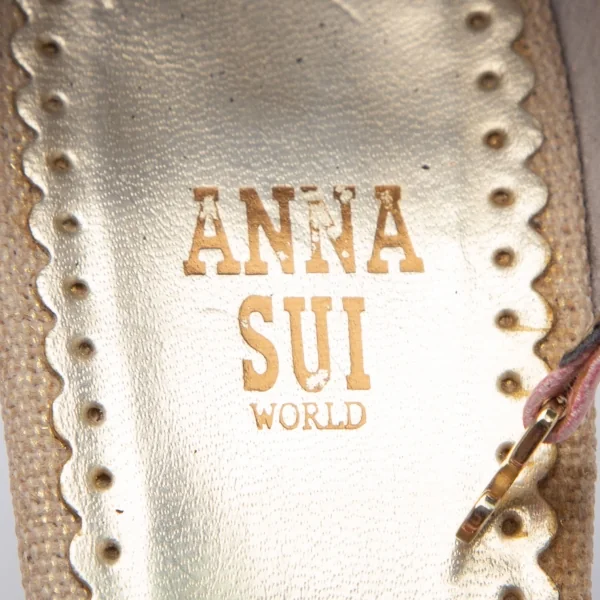 ANNA SUI Bow Design Leather Heel Pumps K-108102_013