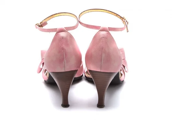 ANNA SUI Bow Design Leather Heel Pumps K-108102_006