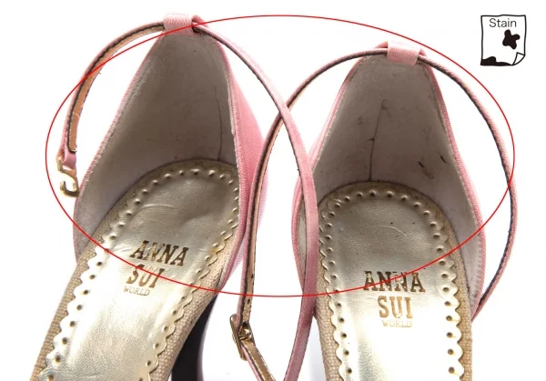 ANNA SUI Bow Design Leather Heel Pumps K-108102_009