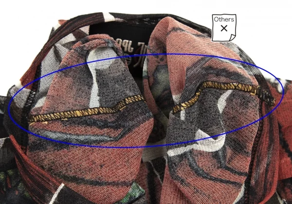 ジャンポールゴルチエJean Paul GAULTIER PARIS ドットグラフィックプリントパワーネットカットソー マルチ40 K-108107_004