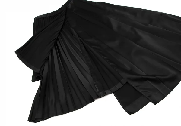 ノアール ケイ ニノミヤnoir kei ninomiya 光沢ポリレイヤードプリーツスカート 黒M K-108110_006