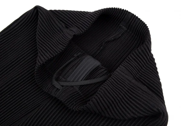 オムプリッセ イッセイ ミヤケHOMME PLISSE ISSEY MIYAKE KERSEY PLEATS テーパードパンツ 黒1 K-108114_003