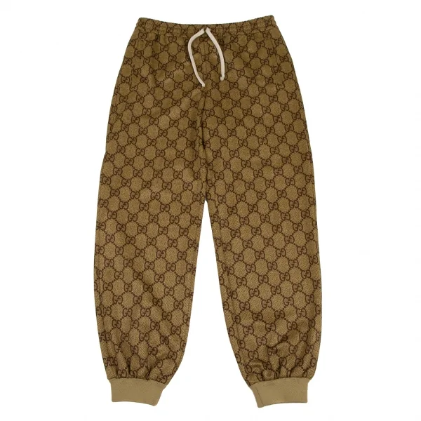 グッチGUCCI GGテクニカルジャージージョギングパンツ 茶L K-108138_001
