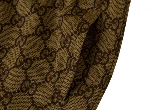 グッチGUCCI GGテクニカルジャージージョギングパンツ 茶L K-108138_005