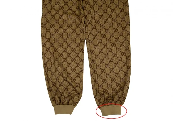 グッチGUCCI GGテクニカルジャージージョギングパンツ 茶L K-108138_006