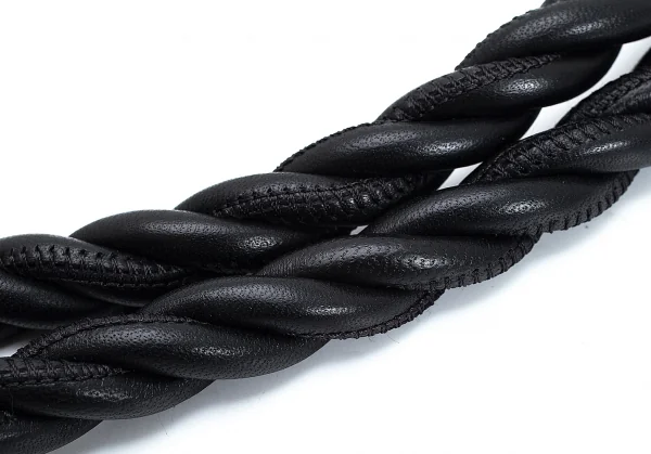 ヴァレンティノVALENTINO タッセルレザーロープベルト 黒 K-108140_002