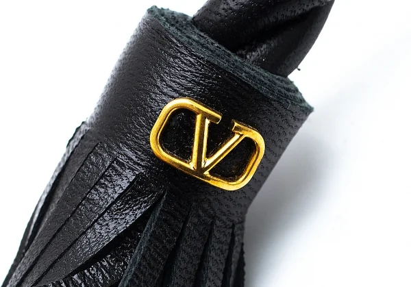 ヴァレンティノVALENTINO タッセルレザーロープベルト 黒 K-108140_004
