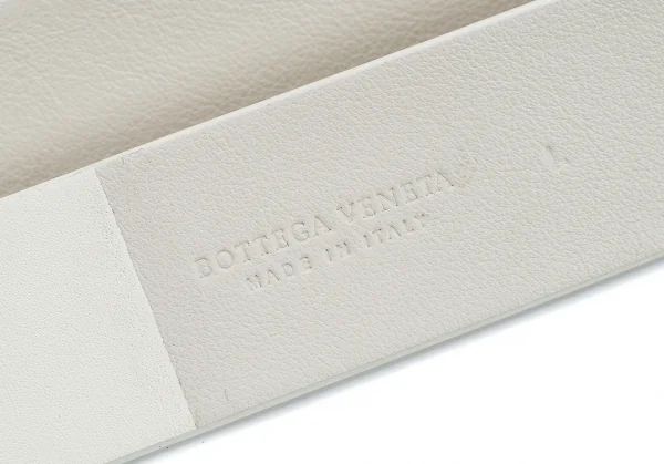 ボッテガヴェネタ BOTTEGA VENETA ダブルストラップレザーベルト 白L K-108141_012