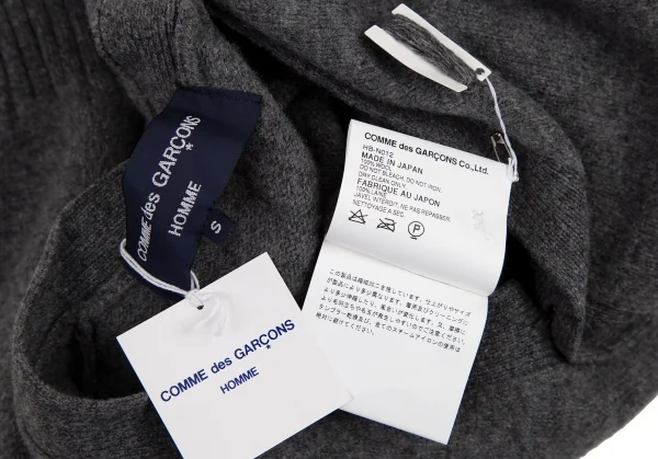新品!コムデギャルソン オムCOMME des GARCONS HOMME ラインスリーブカーディガン グレーS K-108143_011