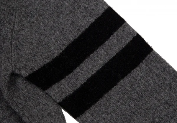 新品!コムデギャルソン オムCOMME des GARCONS HOMME ラインスリーブカーディガン グレーS K-108143_005