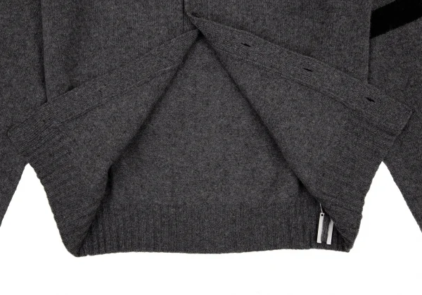 新品!コムデギャルソン オムCOMME des GARCONS HOMME ラインスリーブカーディガン グレーS K-108143_008