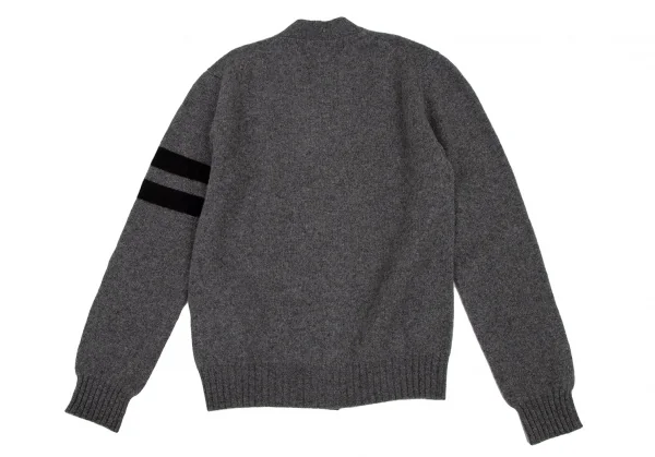新品!コムデギャルソン オムCOMME des GARCONS HOMME ラインスリーブカーディガン グレーS K-108143_009