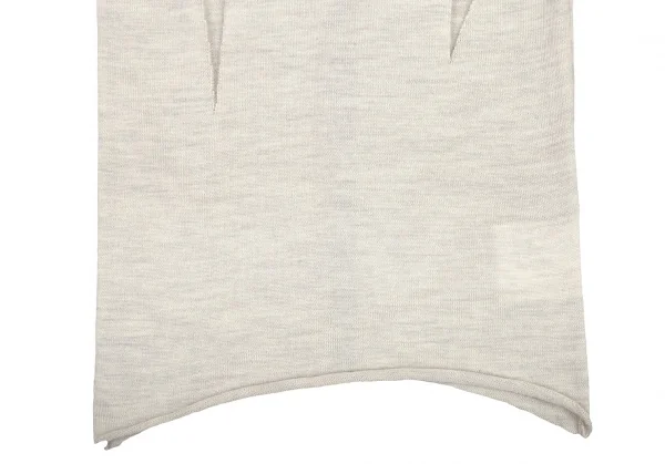 新品!コムデギャルソンCOMME des GARCONS メッシュ切替ノースリーブニットトップス ライトグレーS K-108157_006