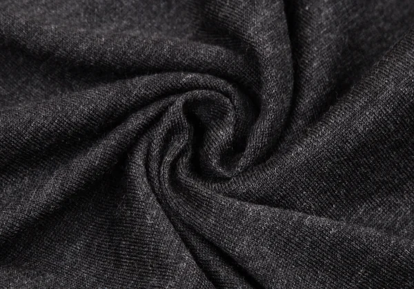 コムコム コムデギャルソンCOMME des GARCONS ウール長袖ニットソー チャコールS K-108172_011