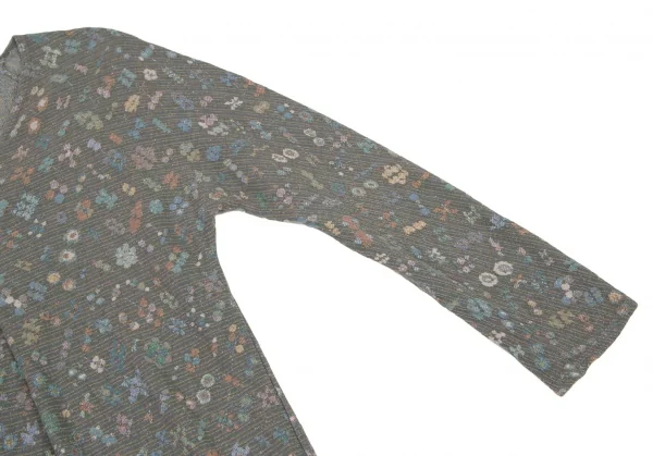 ヨーガンレール ババグーリJURGEN LEHL Babaghuri フロントタック花柄ジャガードニット カーキマルチM K-108192_005