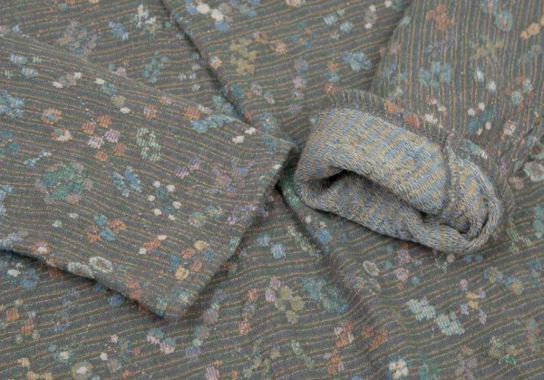 ヨーガンレール ババグーリJURGEN LEHL Babaghuri フロントタック花柄ジャガードニット カーキマルチM K-108192_006