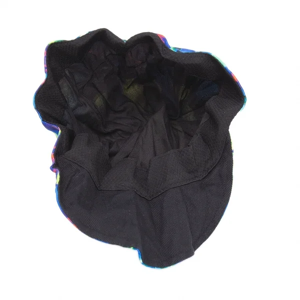 イッセイミヤケ メンISSEY MIYAKE MEN カレイドスコープシワプリーツキャップ 青マルチ K-108247_007