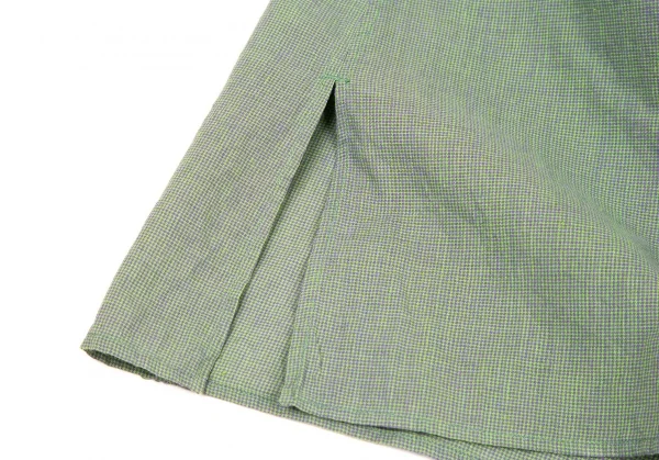 ヨーガンレール ババグーリJURGEN LEHL Babaghuri コットンバックキャット刺繍斜行ポケットオーバーサイズシャツ 緑紫M K-108266_009