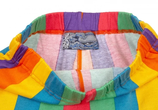 ケンゾージーンズKENZO jeans コットンカラフルストライプショートパンツ マルチF K-108278_003