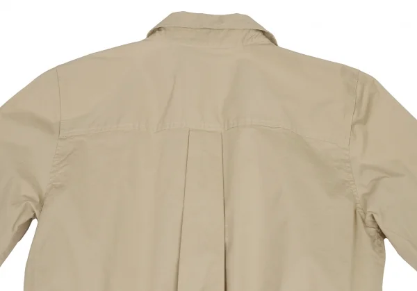 ダナキャランDKNY ショーツドッキングボタンレス比翼シャツ ベージュ2 K-108281_010