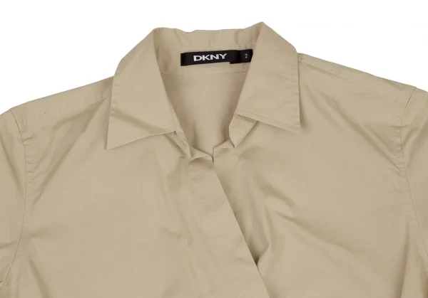 ダナキャランDKNY ショーツドッキングボタンレス比翼シャツ ベージュ2 K-108281_003