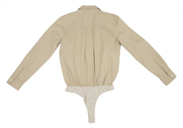 ダナキャランDKNY ショーツドッキングボタンレス比翼シャツ ベージュ2 K-108281_009