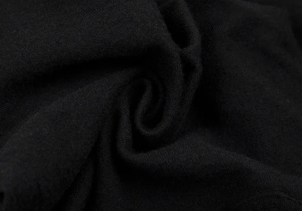 ブラックコムデギャルソンBLACK COMME des GARCONS ウール縮絨裾ダブルクロップドパンツ 黒XS K-108317_010