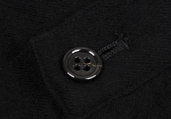 ブラックコムデギャルソンBLACK COMME des GARCONS ウール縮絨裾ダブルクロップドパンツ 黒XS K-108317_004
