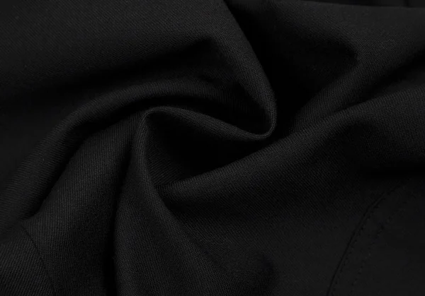 ブラックコムデギャルソンBLACK COMME des GARCONS ウールギャバ裾ダブルクロップドパンツ 黒XS K-108318_010