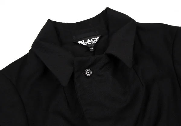 ブラックコムデギャルソンBLACK COMME des GARCONSウールギャバ製品洗い加工モーニングジャケット 黒M K-108320_005